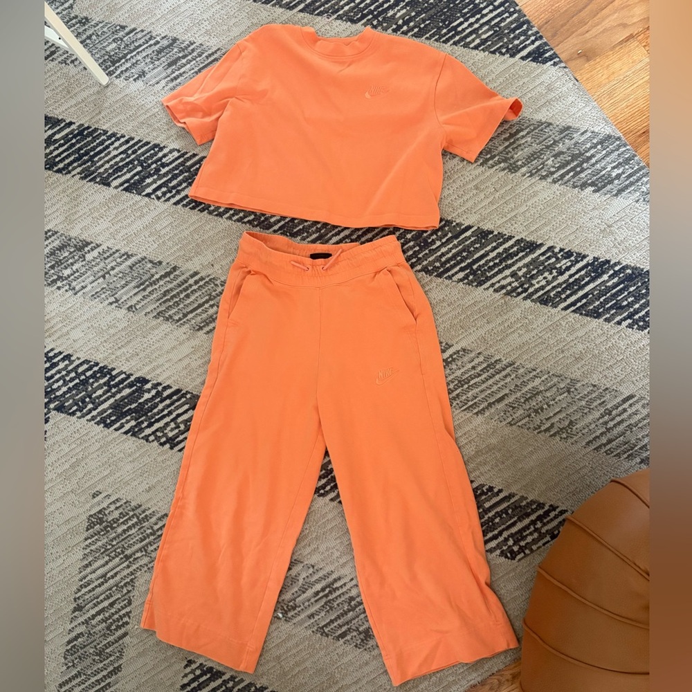 Nike Orange Set: Top and Pants: S + XS